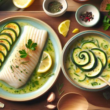 Délice Marin et Velouté de Courgette