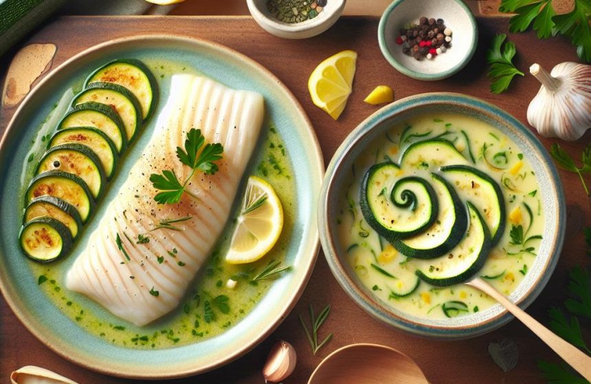 Délice Marin et Velouté de Courgette