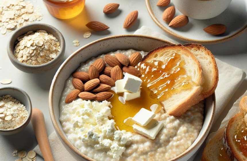 Overnight Porridge au Fromage Blanc et Amlou