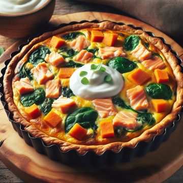 Mini Quiche Saumon, Épinards et Patate Douce