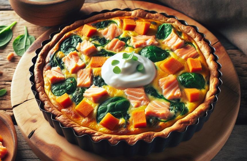 Mini Quiche Saumon, Épinards et Patate Douce