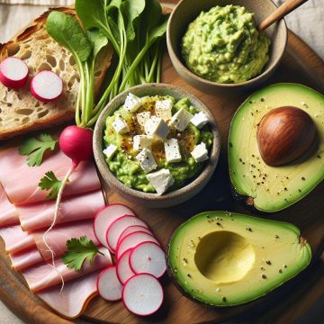 Délice de Jambon Cru et Guacamole sur Pain Rustique