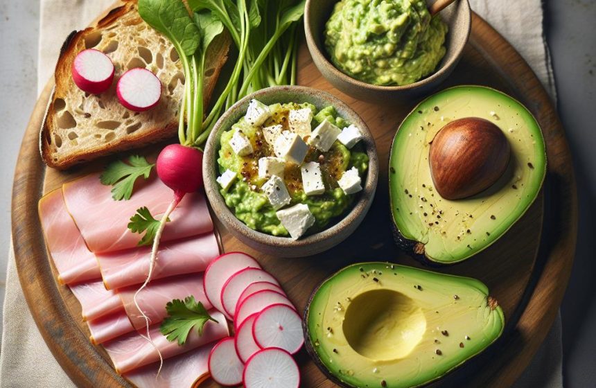 Délice de Jambon Cru et Guacamole sur Pain Rustique
