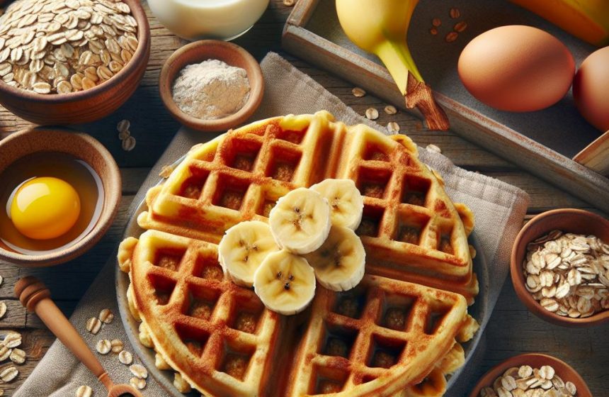 Gaufre aux Flocons d&rsquo;Avoine et Banane