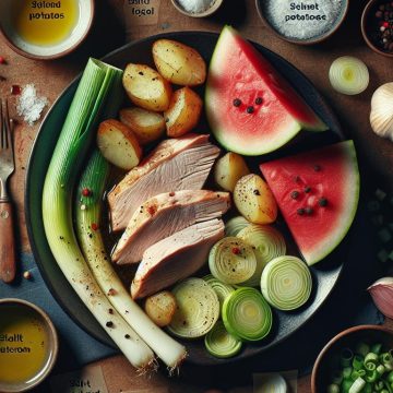 Délice de Dindonneau aux Poireaux et Pastèque