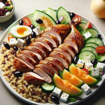 Aiguillettes de Canard à la Salade Méditerranéenne
