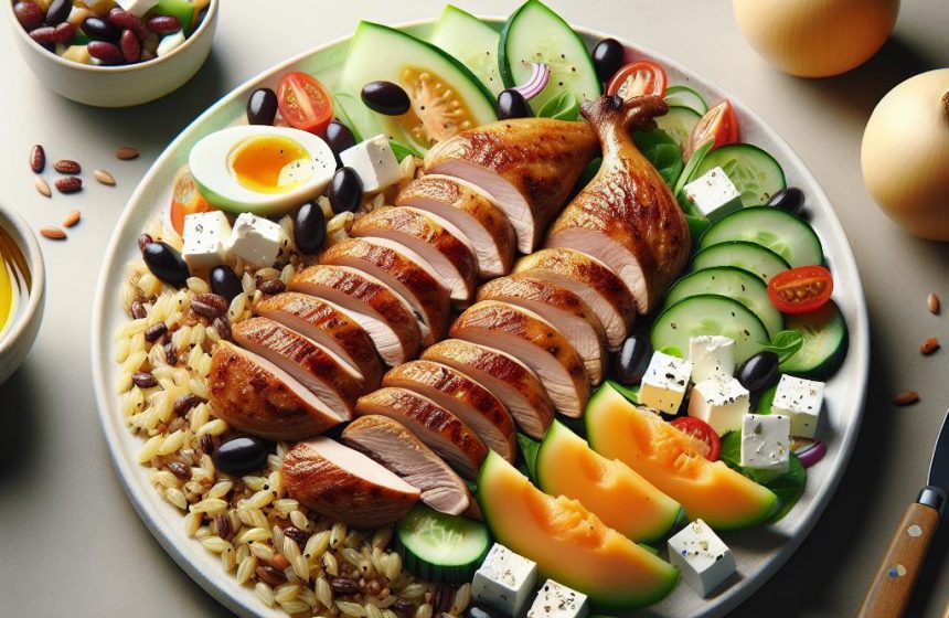 Aiguillettes de Canard à la Salade Méditerranéenne