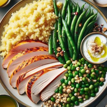 Délice de Dindonneau à la Semoule et Haricots Verts