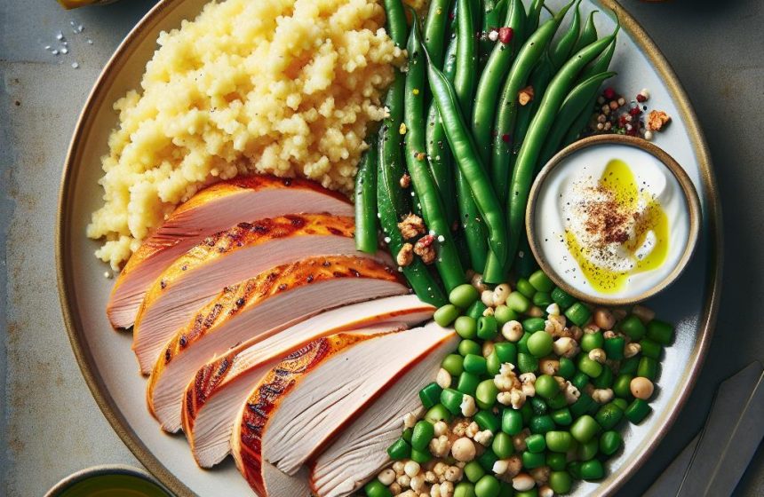 Délice de Dindonneau à la Semoule et Haricots Verts
