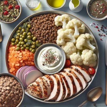 Délice de Dindonneau aux Lentilles et Chou-fleur