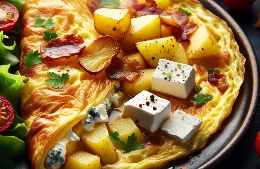 Délice d&rsquo;Omelette aux Pommes de Terre et Fromage de Chèvre