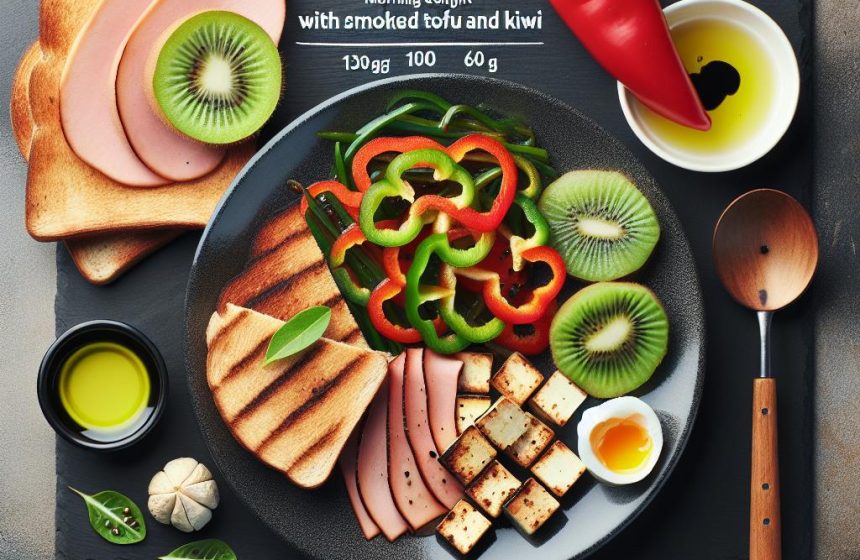 Délice Matinal au Tofu Fumé et Kiwi