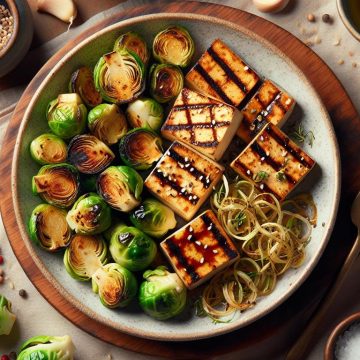Tofu Grillé Mariné et Choux de Bruxelles Rôtis