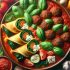 Délice de Cannellonis Ricotta Épinards et Boulettes de Bœuf et Veau à la Sauce Tomate