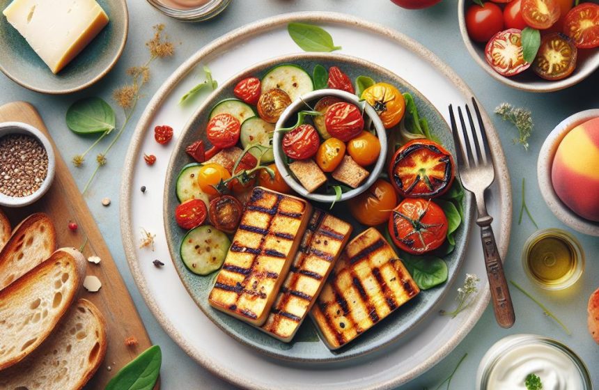 Tofu Grillé et Salade de Tomates Gourmande