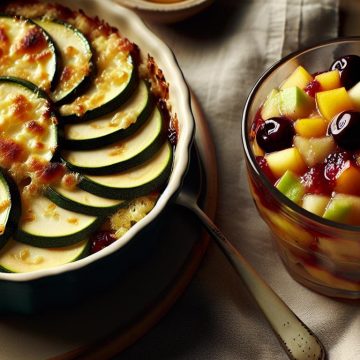 Gratin de Courgettes et Compote Maison aux Fruits d’Été