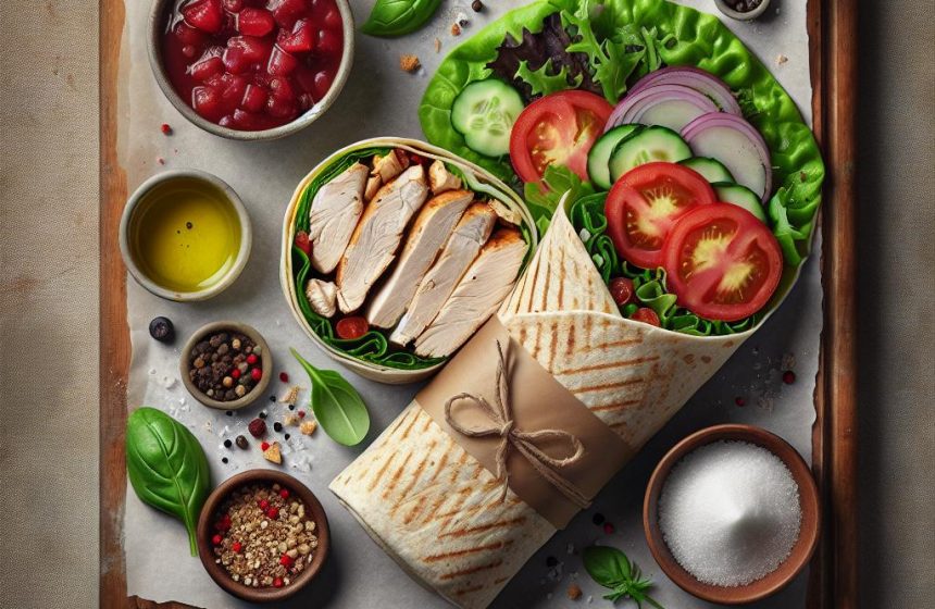 Wrap de Poulet Gourmand et Sa Compote Fruitée