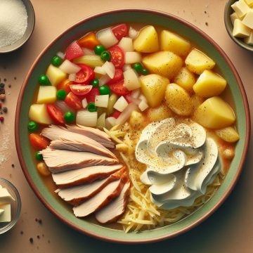 Ragoût de Dindonneau aux Pommes de Terre Vapeur et Fromage Blanc Vanille
