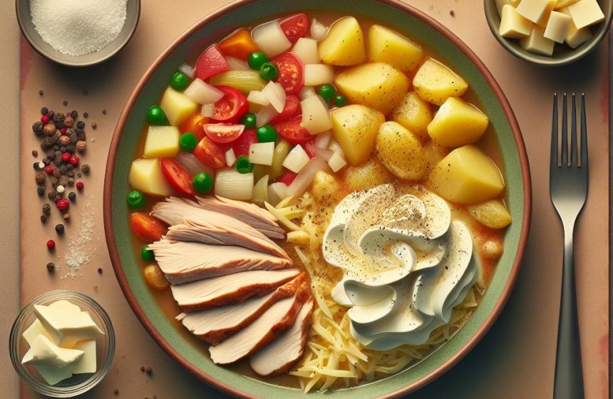 Ragoût de Dindonneau aux Pommes de Terre Vapeur et Fromage Blanc Vanille