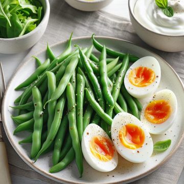 Délice de Salade aux Haricots Verts et Œufs Coque