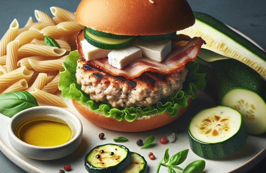 Hamburger Gourmand au Poulet et Fromage de Chèvre