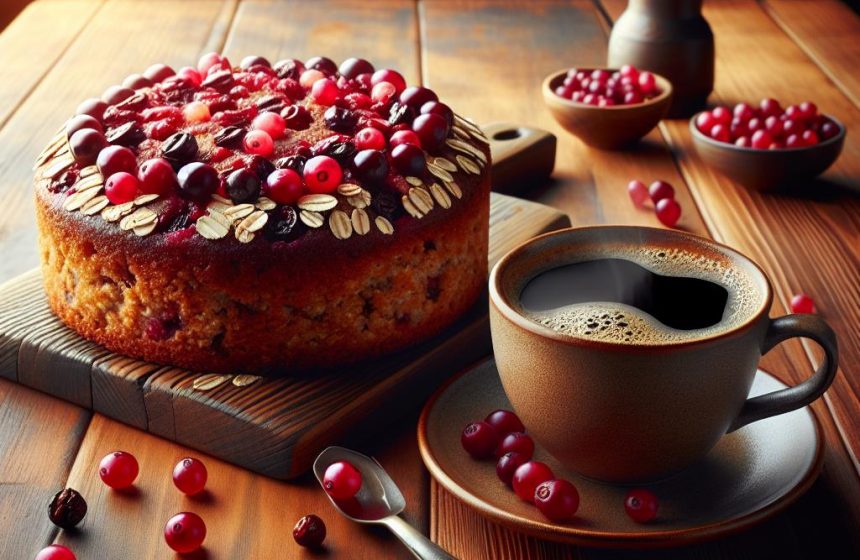Gâteau Avoine-Cranberries et Café Énergisant