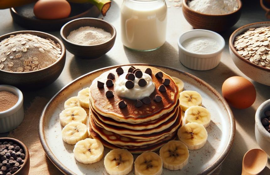 Pancakes Protéinés à la Banane et Chocolat