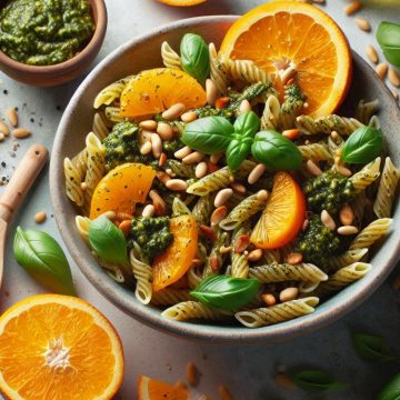 Pâtes Complètes au Pesto et Orange