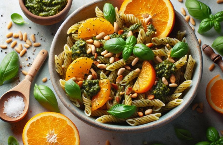 Pâtes Complètes au Pesto et Orange