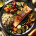 Pavé de Saumon aux Légumes et Riz Complet