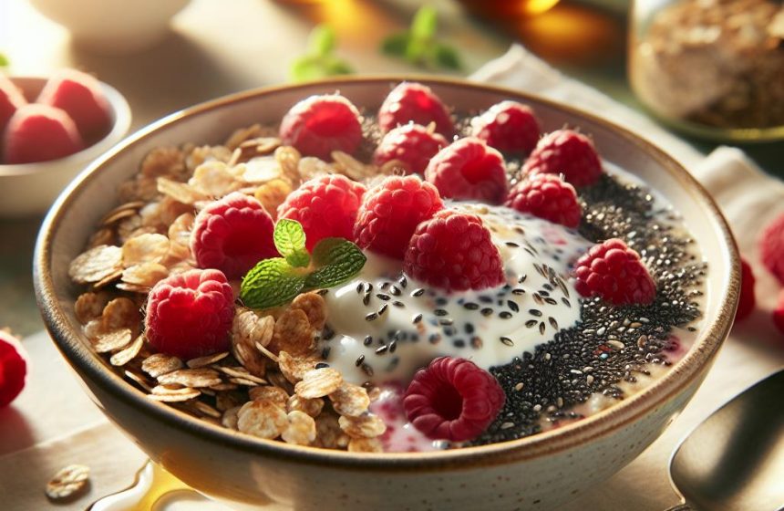 Délice Matinal aux Framboises et Graines de Chia