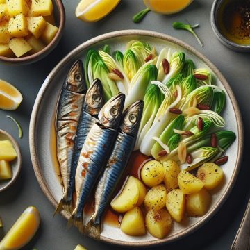 Sardines Savoureuses avec Pommes de Terre Vapeur et Salade d’Endives