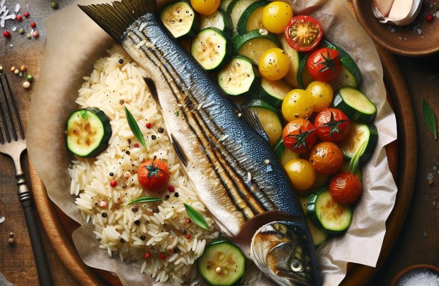 Délice de Riz Thaï au Poisson d&rsquo;Alaska et Courgettes Colorées