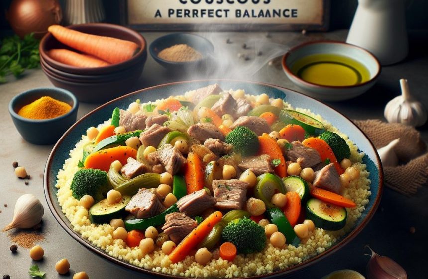 Couscous Express aux Légumes et Viande: Un Équilibre Parfait