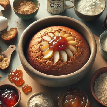 Bowl Cake Gourmand aux Saveurs de Poire et Spéculoos