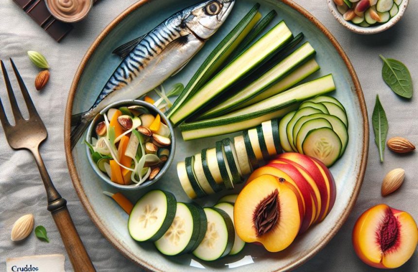 Délice de Courgettes et Maquereau avec Douceur de Nectarine