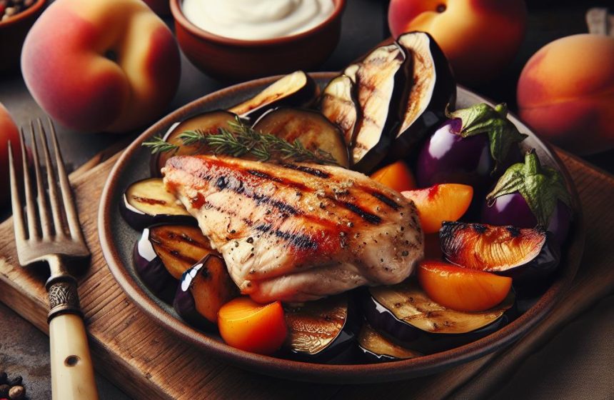 Délice de Poulet aux Aubergines et Fruits Frais