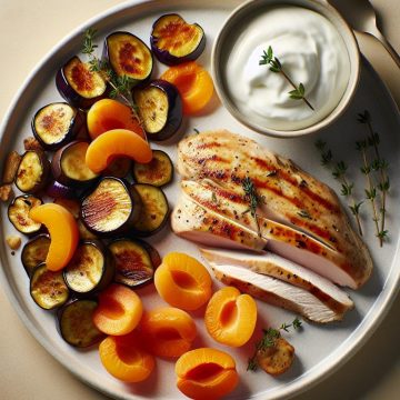 Filet de Poulet aux Aubergines et Abricots