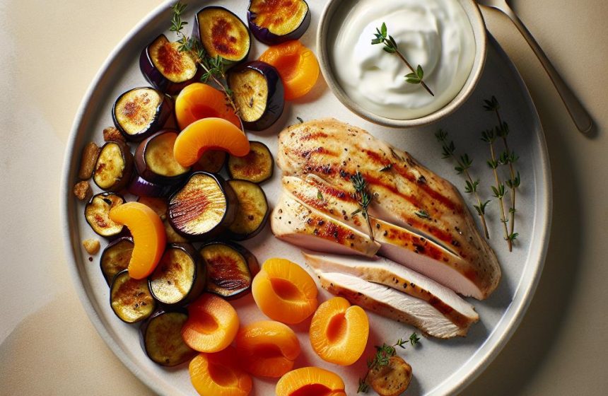 Filet de Poulet aux Aubergines et Abricots