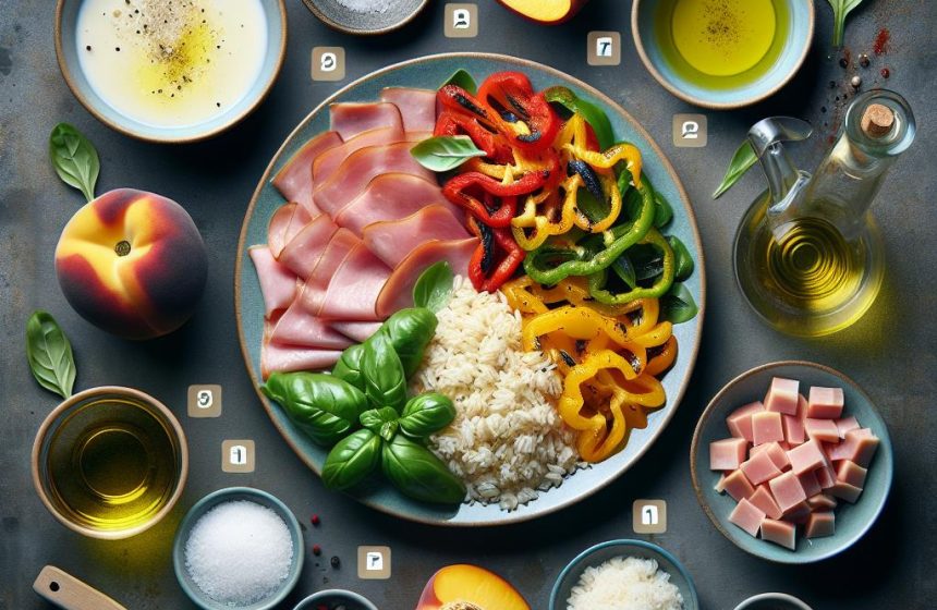 Salade Énergisante au Jambon et Poivrons Grillés