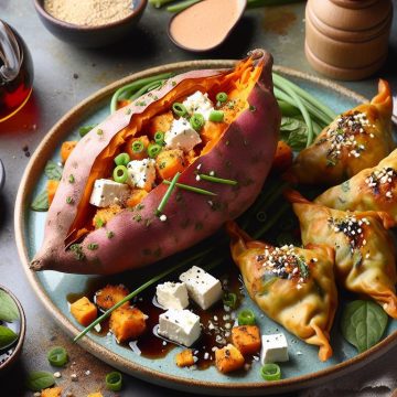 Délice de Patate Douce à la Fêta et Gyosa Légumes