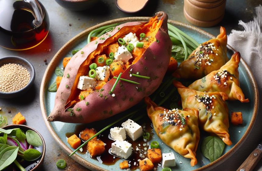 Délice de Patate Douce à la Fêta et Gyosa Légumes