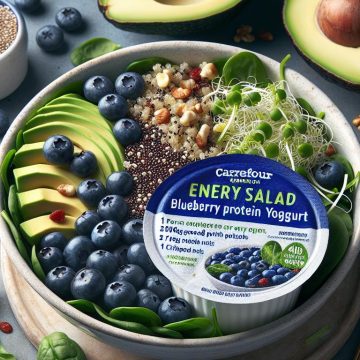 Salade Énergisante au Yaourt Protéiné Myrtille