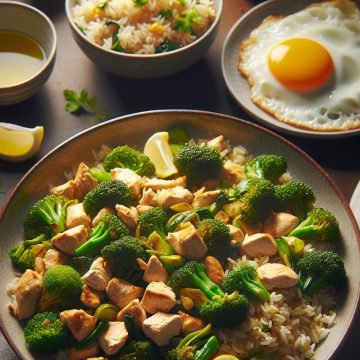Poêlée de Poulet à la Citronnelle et Riz aux Brocolis