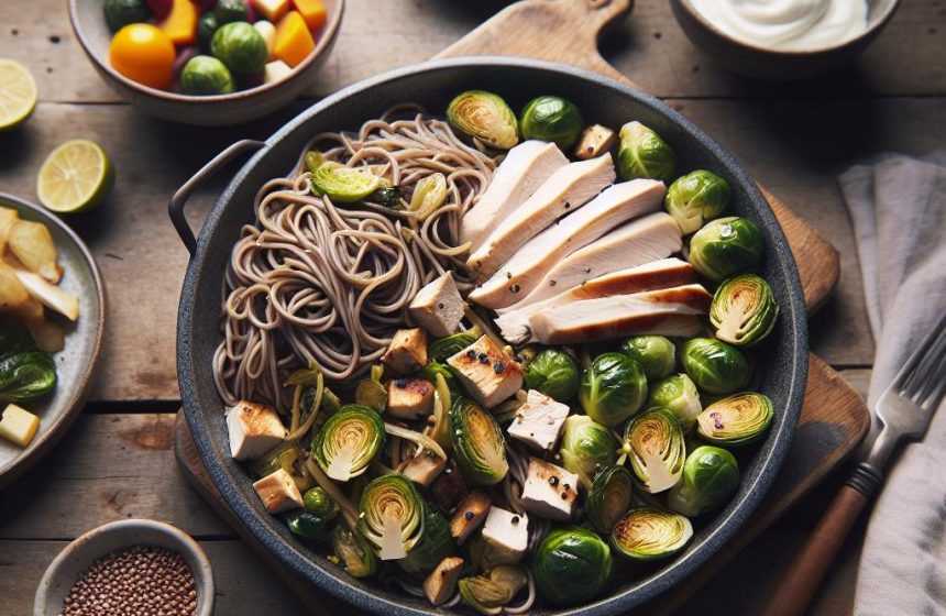 Délice de Poulet Soba aux Choux de Bruxelles