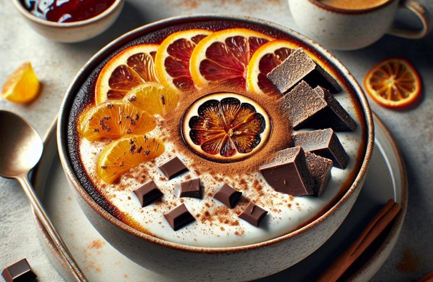 Bowl Cake Skyr et Chocolat Noir aux Saveurs d’Agrumes et Figues