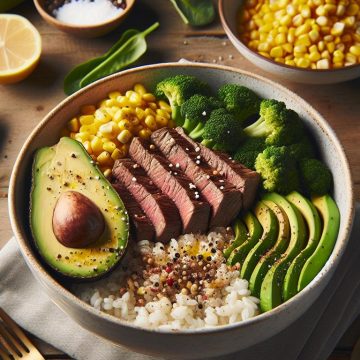 Bol Énergisant au Riz et Steak