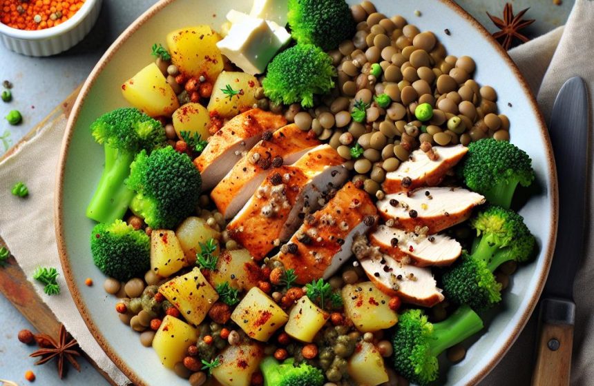 Délice de Poulet aux Lentilles et Brocolis