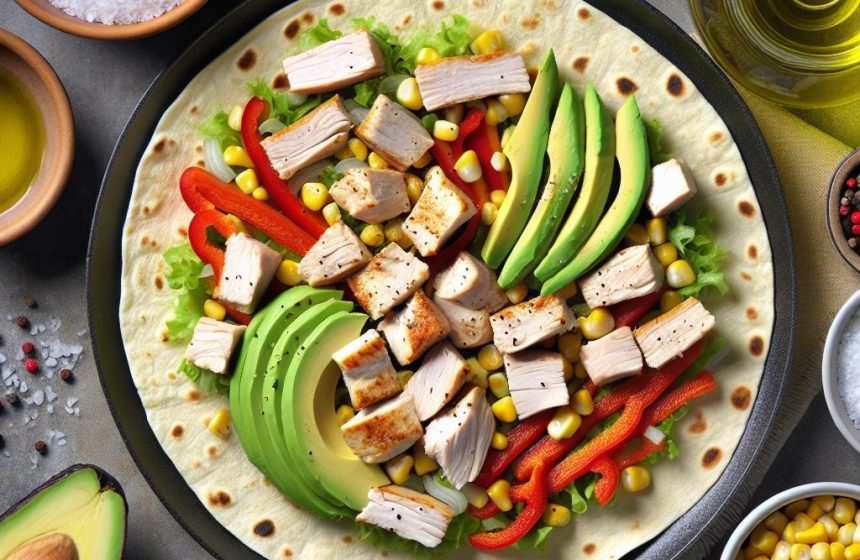 Wrap Délicieux au Poulet et Avocat
