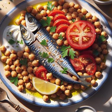 Salade Méditerranéenne aux Sardines et Pois Chiches